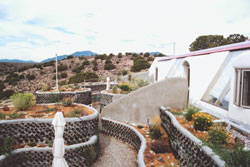 Stay in a solar earthship at the Dobson House B&B.